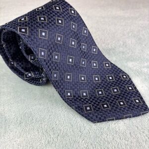 Ike Behar New York Blue Patterned Tie